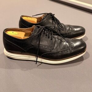 Cole Haan Black Leather Original Grand Wingtip Dress shoe sneakers 12